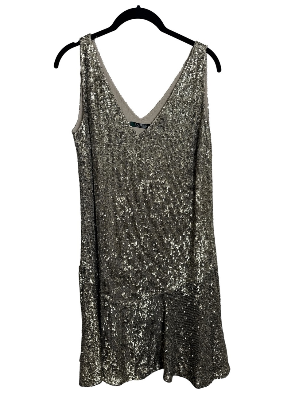 Lauren Ralph Lauren Gold Sequin Dress NEW